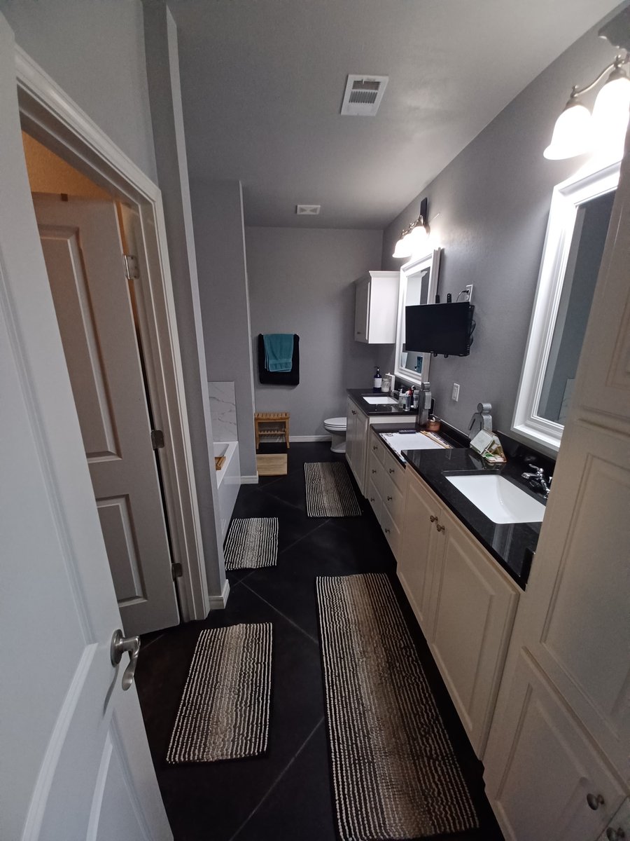 Clean white bathroom