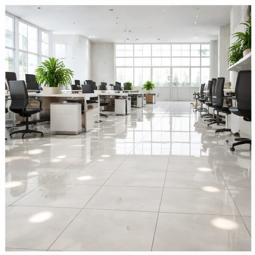Bright office with polished floors